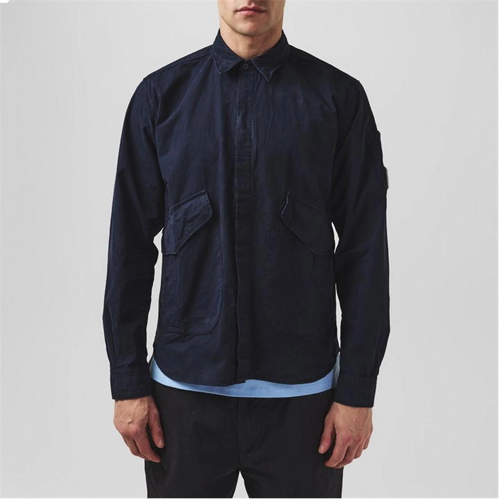 CP Company Microreps Button Overshirt - Blue